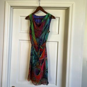 Ellen Tracy colorful lined dress size 2